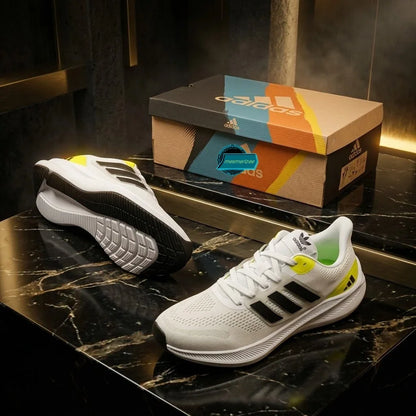 Ultra-Comfort Premium Running Mesh Sneakers for Men in white by Adidas